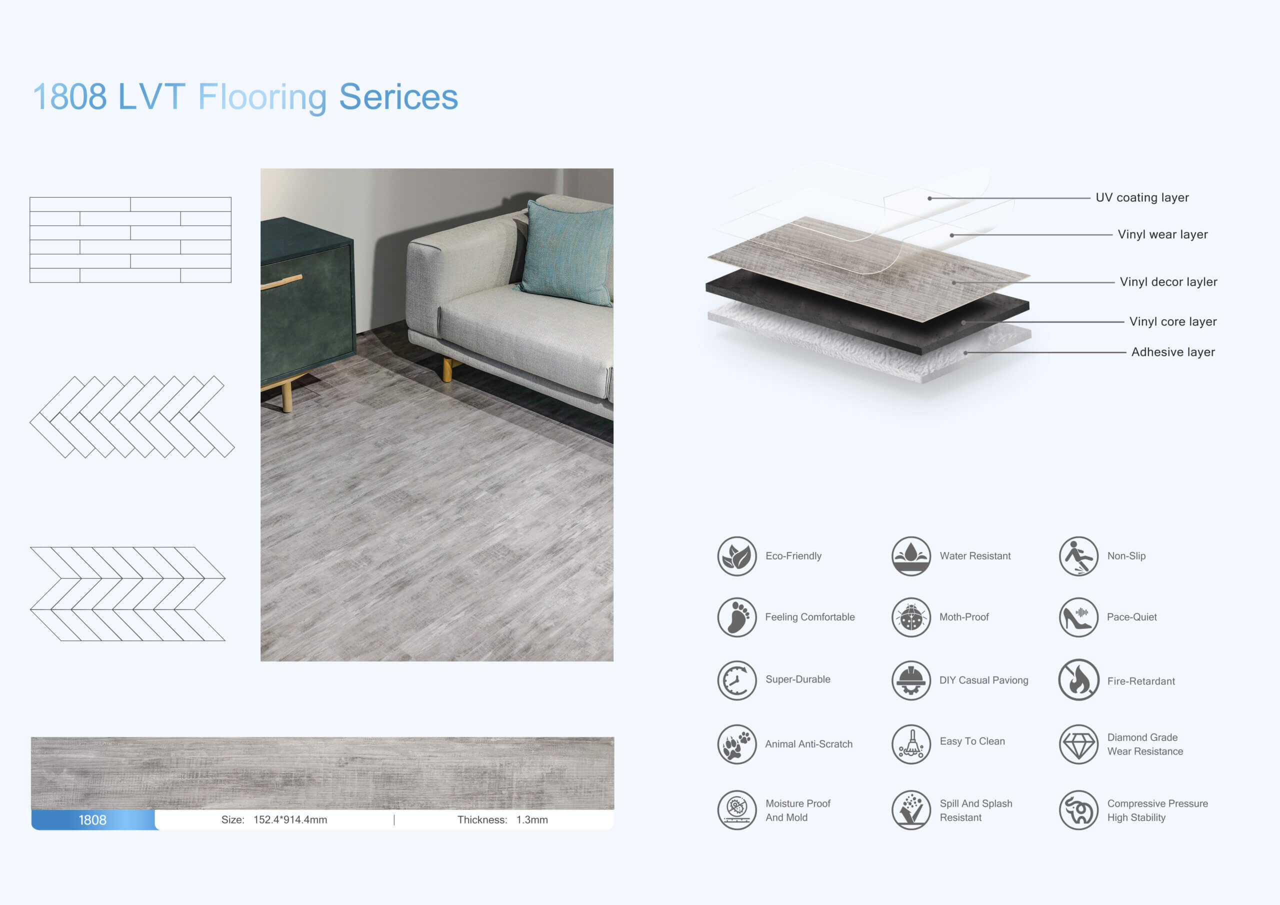 Waterproof Peel and Stick Floor Tile