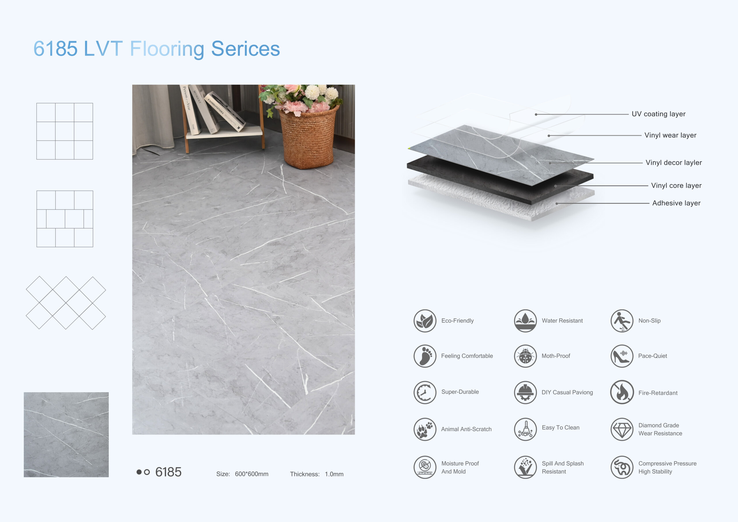 peel and stick marble flooring